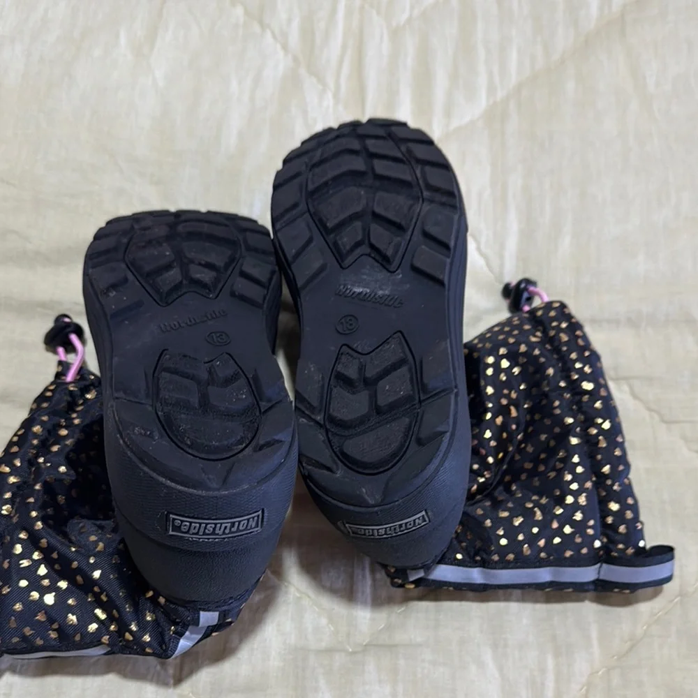 Northside Black Boots with Gold Speckles